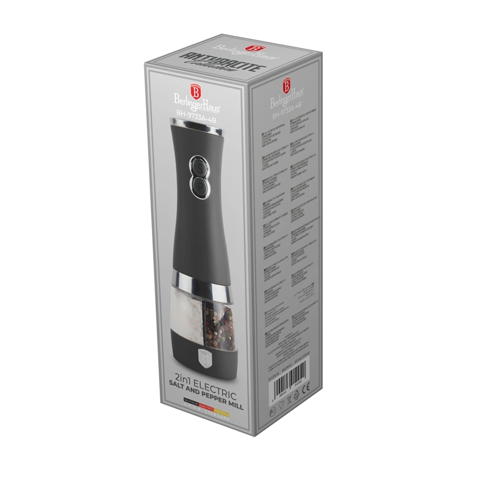 Berlinger Haus BH/9733A-4B matt antracit 2in1 elektromos só- és borsőrlő