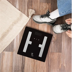 Berlinger Haus BH/9734 fekete 180 kg kapacitású testzsíranalizáló üveg személymérleg