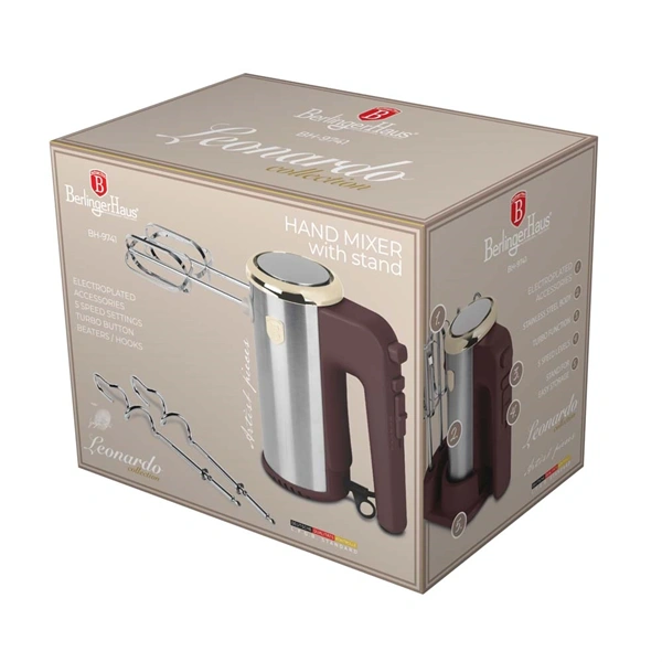 Berlinger Haus BH/9741 bordó állvánnyal kézi mixer