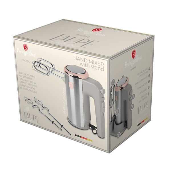 Berlinger Haus BH/9742 taupe állvánnyal kézi mixer