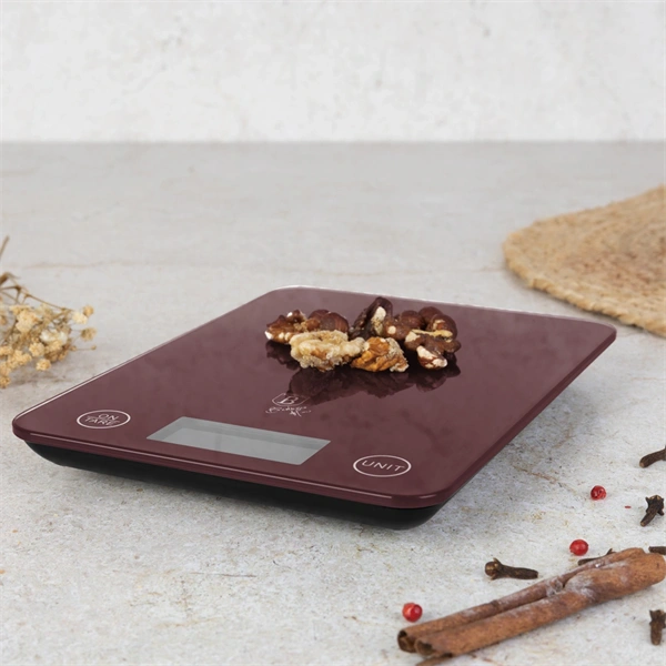 Berlinger Haus BH/9753 5 kg kapacitású bordó üveg konyhai mérleg