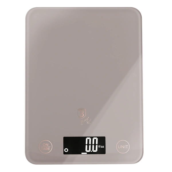 Berlinger Haus BH/9754 5 kg kapacitású taupe üveg konyhai mérleg