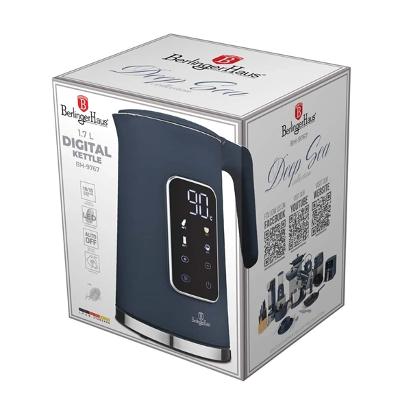 Berlinger Haus BH/9767 1,7L-es matt kék digitális vízforraló