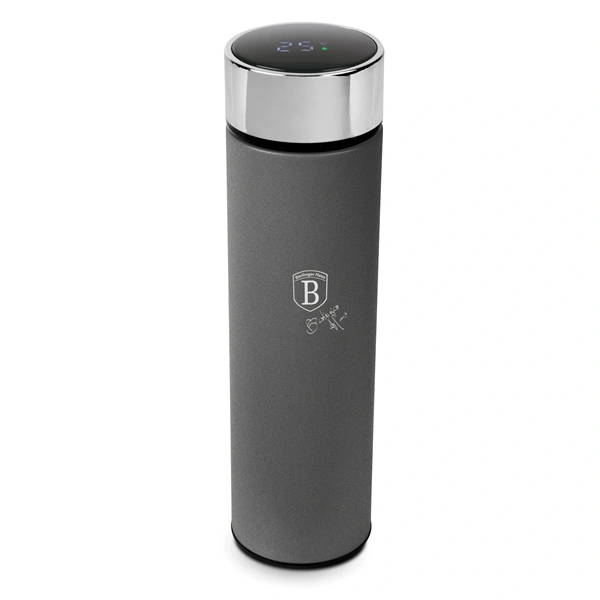 Berlinger Haus BH/9805 Anthracite Collection LED-es hőfok kijelzővel, 500 ml szürke ivópalack