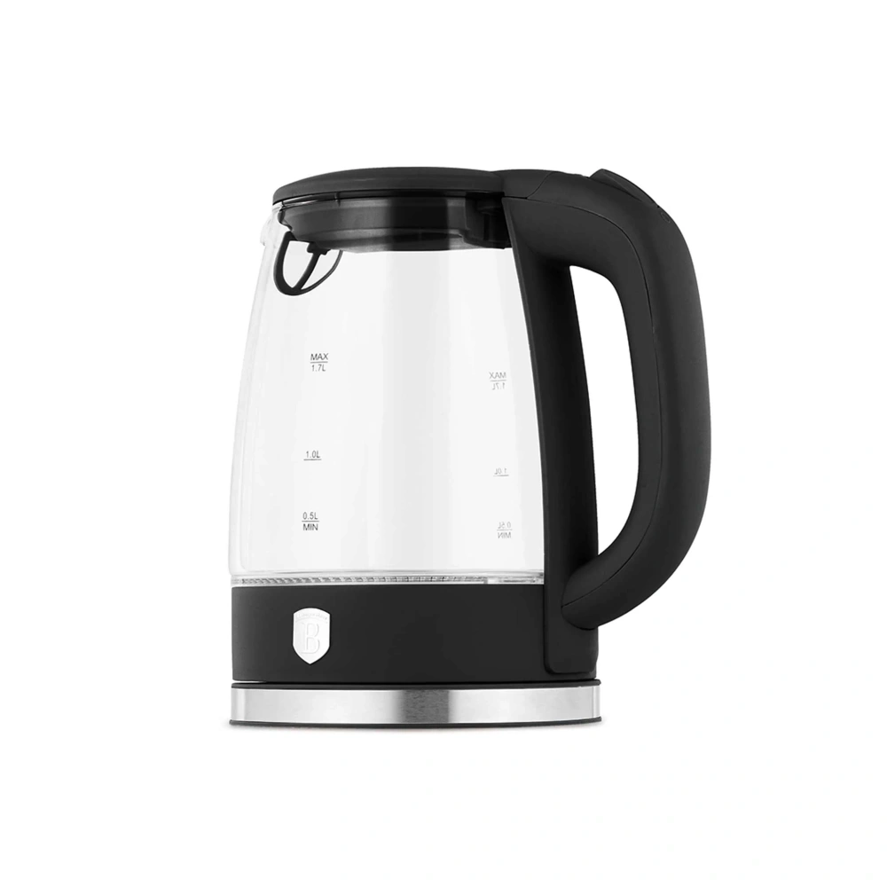 Berlinger Haus BH/9816 üveg 1,7 L-es  matt fekete vízforraló
