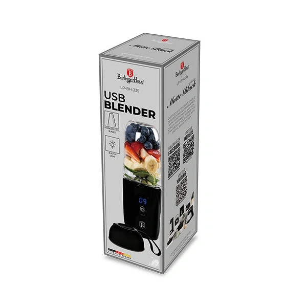 Berlinger Haus LP-BH-235 Black Rose Collection fekete USB-s turmixgép