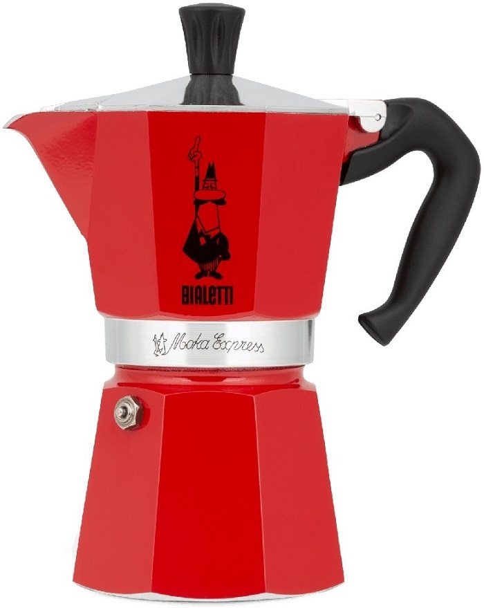 Bialetti 4943 Moka Express piros 6 személyes kotyogós kávéfőző