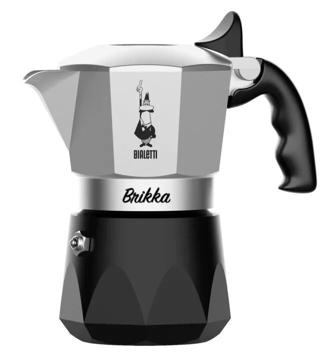 Bialetti Brikka ezüst-fekete 2 személyes kotyogós kávéfőző