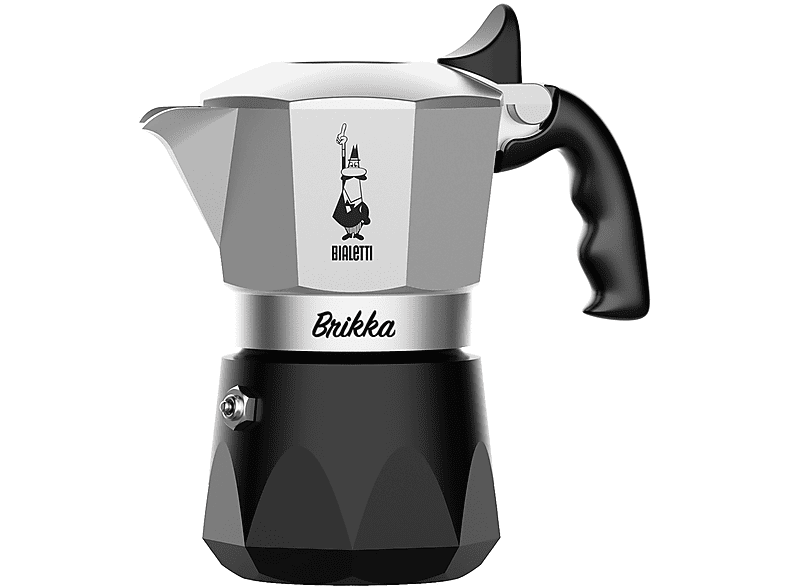 Bialetti Brikka ezüst-fekete 4 személyes kotyogós kávéfőző