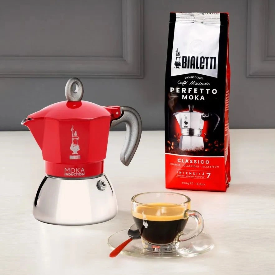 Bialetti Moka 6942 Induction piros 2 személyes indukciós kotyogós kávéfőző