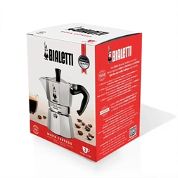 Bialetti Moka Express inox 6 személyes kotyogós kávéfőző