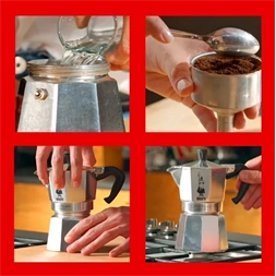 Bialetti Moka Express inox 6 személyes kotyogós kávéfőző
