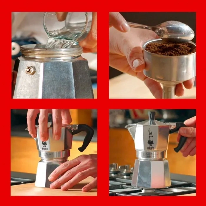 Bialetti Moka Express inox 6 személyes kotyogós kávéfőző