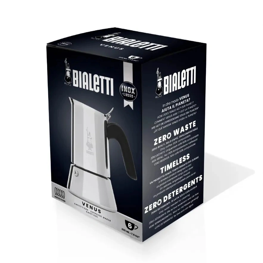 Bialetti Venus 7256/CN inox 10 személyes indukciós kotyogós kávéfőző