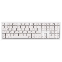 Billentyűzet Ducky Zero 6108 Pure White Wireless Gaming, ISO / Német, MX2A Blue