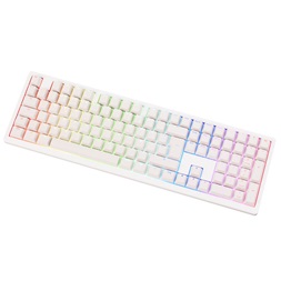 Billentyűzet Ducky Zero 6108 Pure White Wireless Gaming, ISO / Német, MX2A Red