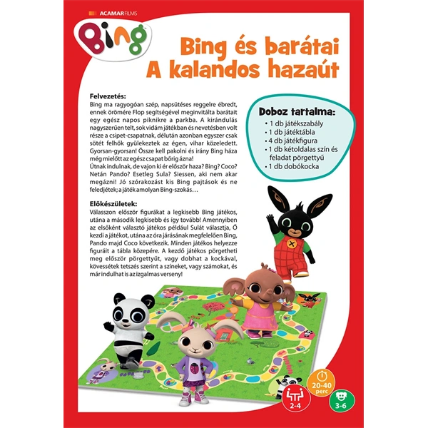 Bing és barátai - A kalandos hazaút társasjáték