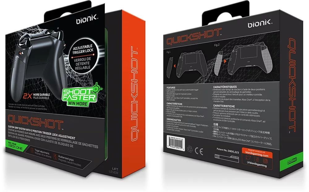 Bionik BNK-9011 Quickshot Pro Xbox One fekete-szürke kontroller ravasz kiegészítőcsomag