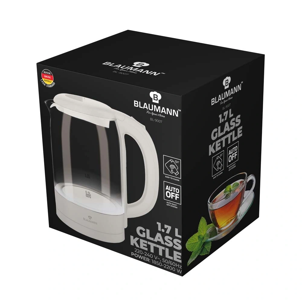 Blaumann BL-9007 1,7L-es krém üveg vízforraló