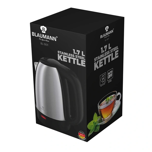 Blaumann BL-9011 1,7L-es fekete-ezüst vízforraló