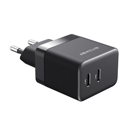 BlitzWolf BW-S22 Mini 35W 2xType-C fekete hálózati adapter