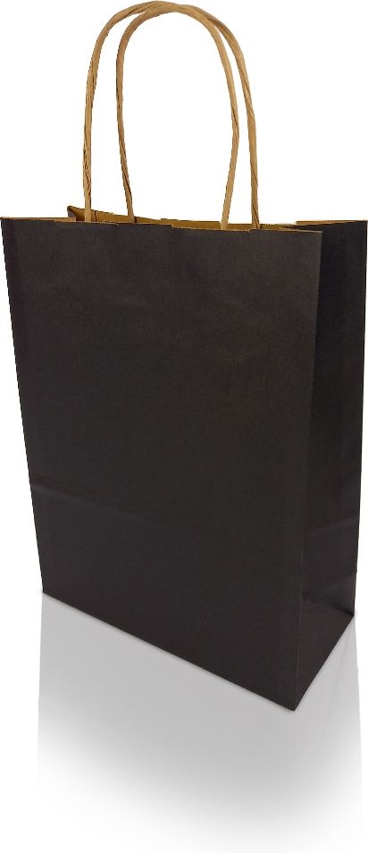 Bong h-GREEN L 32x42x15cm fekete papírtáska