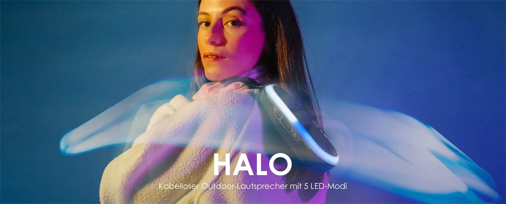Boompods HALO fekete bluetooth hangszóró