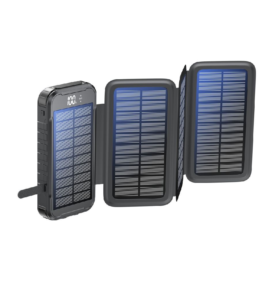 Boompods Neutron Fold Solar fekete 16 000 mAh napelemes powerbank