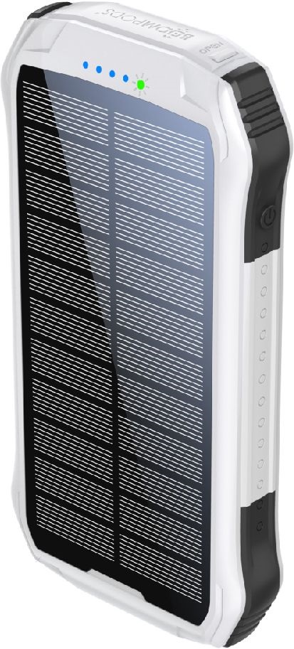 Boompods Neutron Solar fehér 10 000 mAh napelemes powerbank