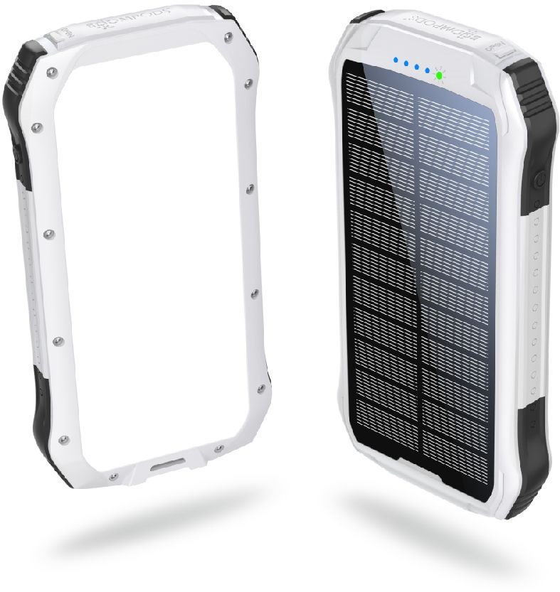 Boompods Neutron Solar fehér 10 000 mAh napelemes powerbank