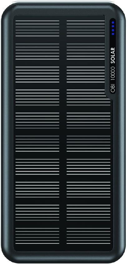 Boompods Obi Solar fekete 10 000 mAh powerbank