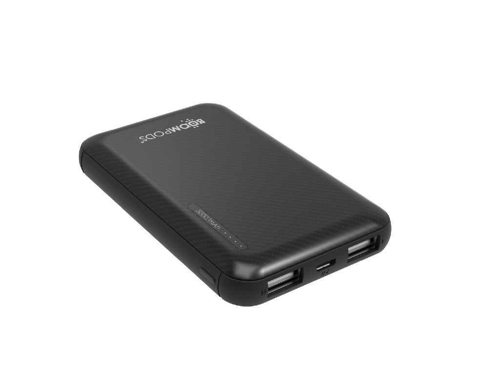 Boompods Obi fekete 5 000 mAh powerbank