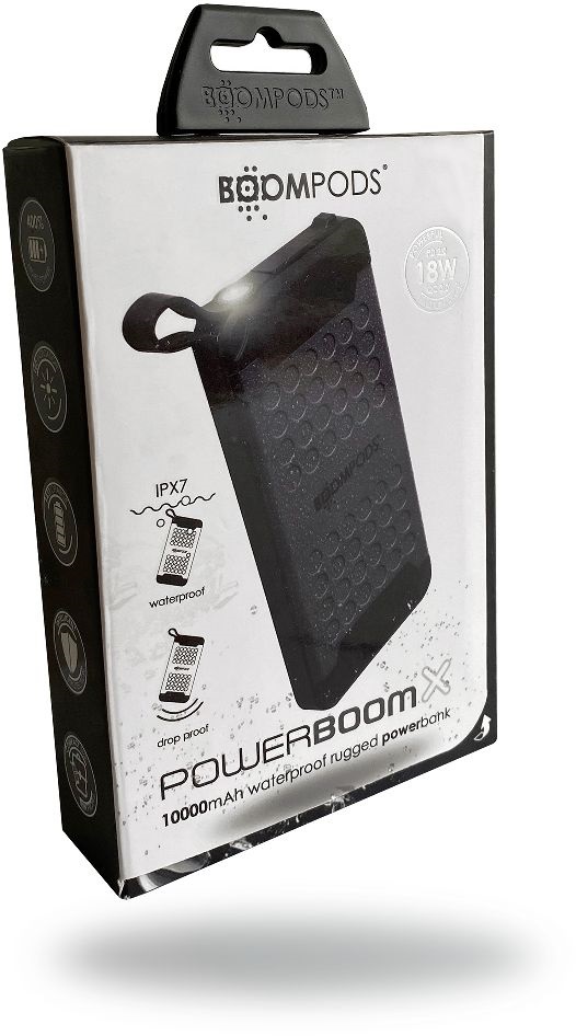 Boompods Powerboom X Waterproof szürke 10 000 mAh vízálló powerbank