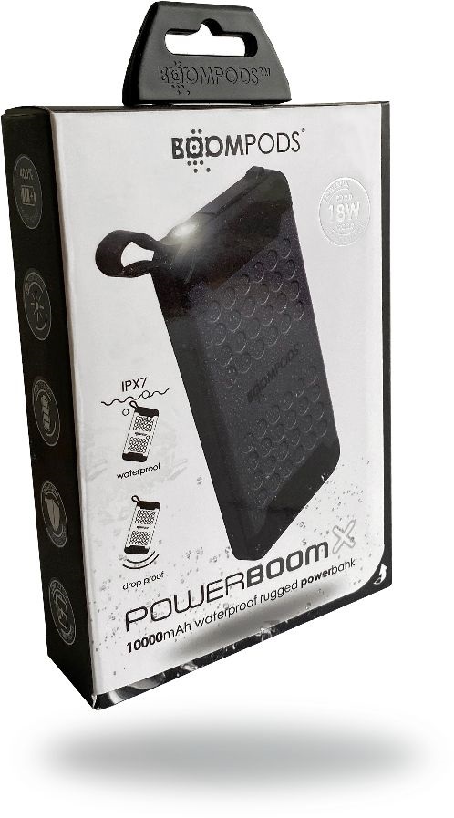 Boompods Powerboom X Waterproof szürke 10 000 mAh vízálló powerbank
