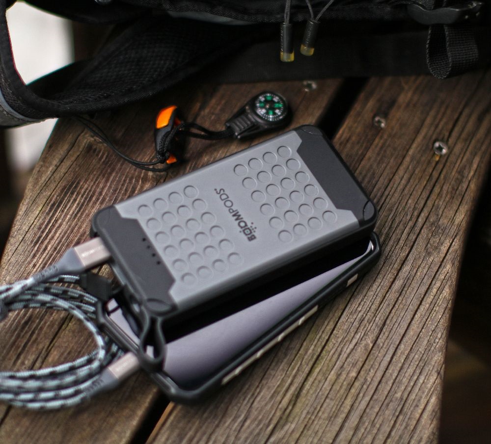 Boompods Powerboom X Waterproof szürke 10 000 mAh vízálló powerbank