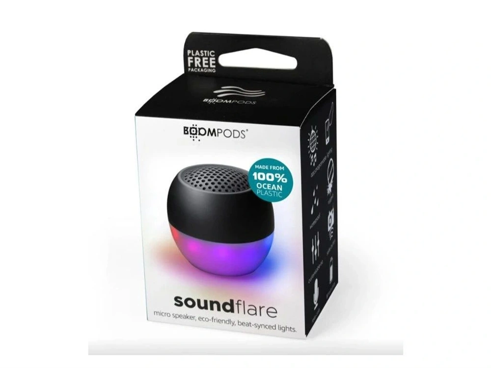 Boompods Soundflare Ocean fekete bluetooth hangszóró