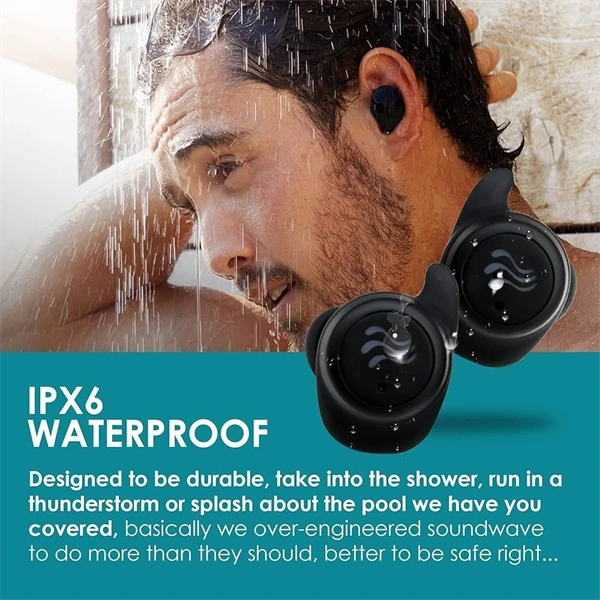 Boompods Soundwave Ocean True Wireless Bluetooth fekete fülhallgató
