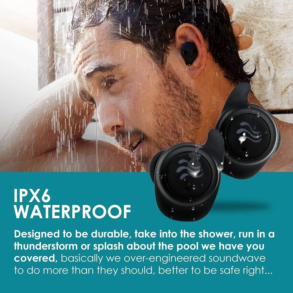Boompods Soundwave Ocean True Wireless Bluetooth fekete fülhallgató