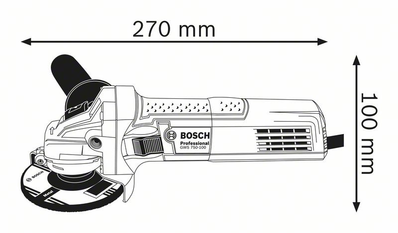 Bosch 0601394000 GWS 750 Professional 115mm sarokcsiszoló