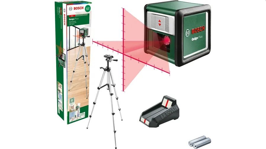 Bosch 0603663602 Quigo Plus keresztvonalas szintezőlézer + Állvány