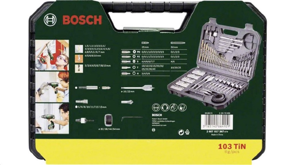 Bosch 103 részes V-Line titánium fúró-csavarozó bitkészlet