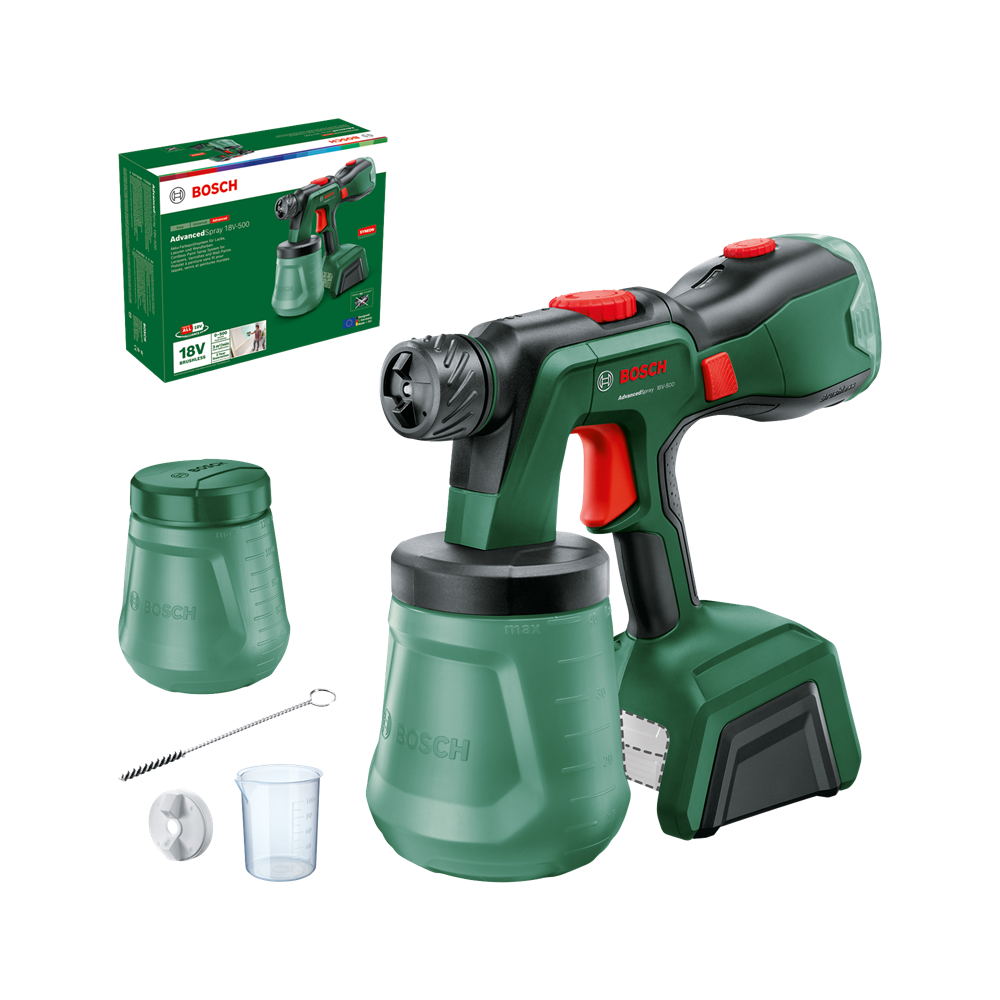 Bosch AdvancedSpray 18V-500 akkumulátoros festék szórópisztoly