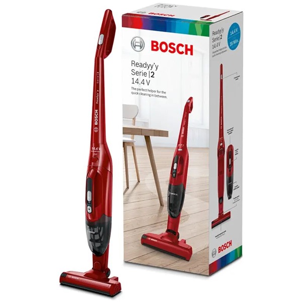 Bosch BBHF214R 2 az 1-ben akkumulátoros piros álló porszívó (Újszerű)