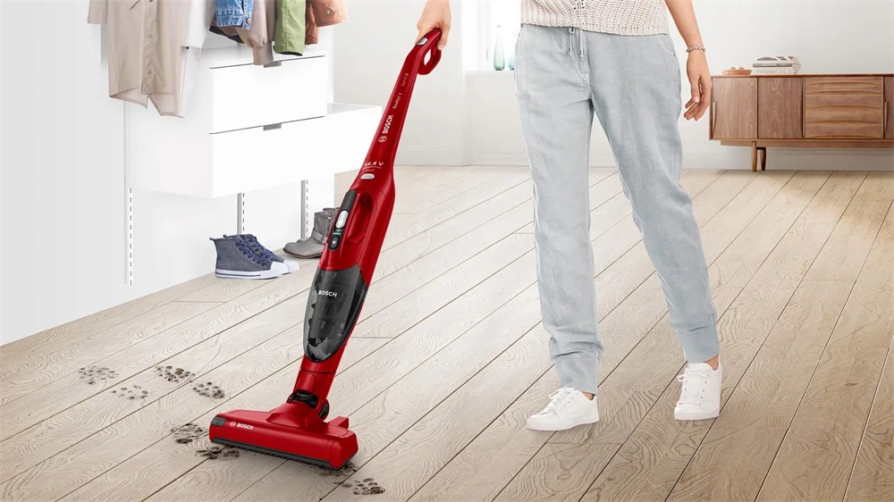Bosch BBHF214R 2 az 1-ben akkumulátoros piros álló porszívó (Újszerű)