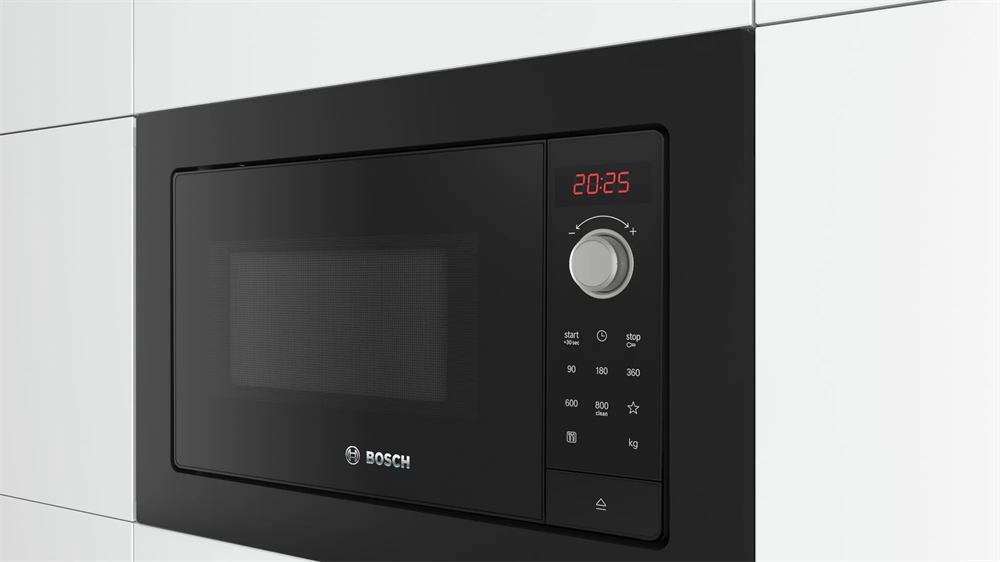Bosch BFL623MB3 800W 20L fekete beépíthető mikrohullámú sütő