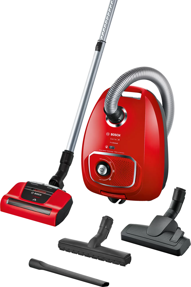 Bosch BGLS4PET2 Serie 4 ProAnimal vörös porzsákos porszívó (Újszerű)