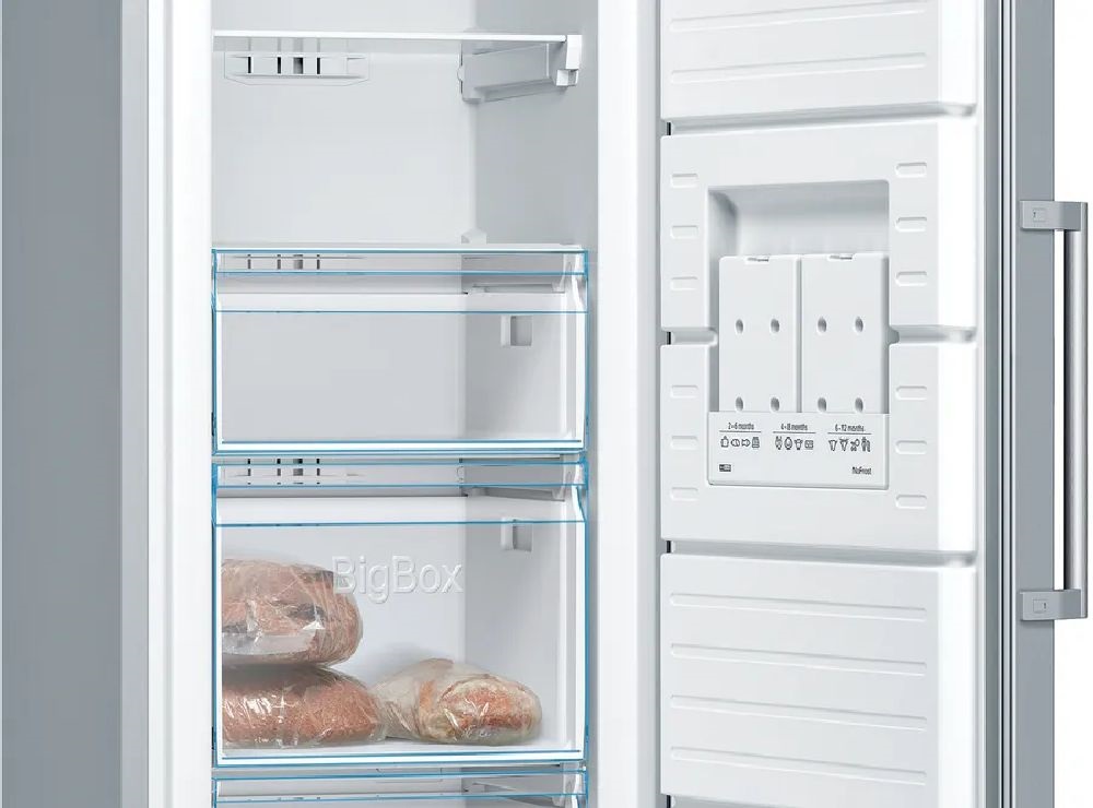Bosch GSN36VLEP acél, Fagyasztó:242L, No frost fagyasztószekrény
