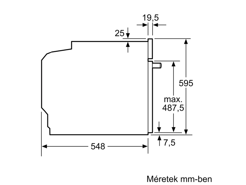 Bosch HBA534EB3 fekete, beépíthető, sütőtér: 71L, grill, légkeverés, sütő