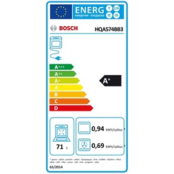 Bosch HQA574BB3 beépíthető fekete sütő