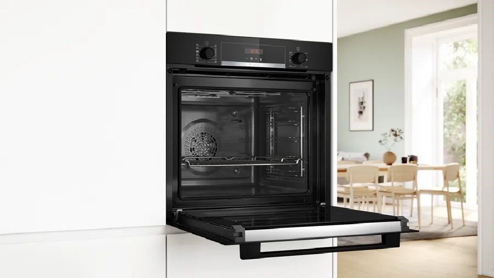 Bosch HQG572EB3 fekete, beépíthető, sütőtér: 71L, grill, légkeverés, sütő